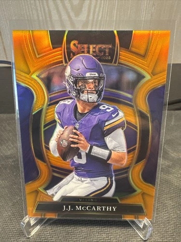 2025 Panini Select- JJ McCarthy #63 Orange Prizm /49 Minnesota Vikings