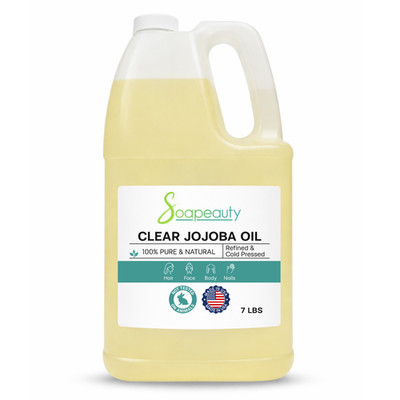 Jojoba Oil Clear 100% Pure & Natural Cold Pressed Refined by Soapeauty