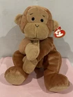 TY BEANIE BABY "SWINGER" MONKEY PILLOW PAL PLUSH 15" Vtg 1997 Tush & Paper Tag