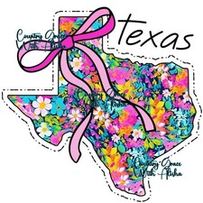 Texas Floral Sublimación Transferencia Listo para Prensar Transferencia de Calor Paquete de 6