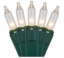 20 Clear Bulbs Christmas Wedding Party Craft Mini Lights Green Wire Indoor 5 ft