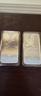 Two 10 oz. silver bars, .999 fine silver, ten troy ounces each
