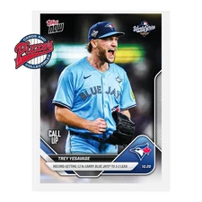 Trey Yesavage Record 12 K’s 2025 MLB Topps NOW Card 913 In Hand