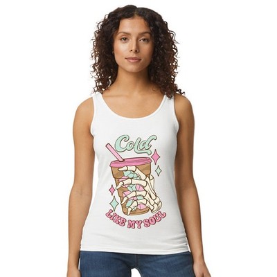 Cold Like My Soul Damen Trägershirt Tank Top Eiskaffee sarkastisch Geschenk für Sie
