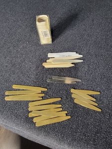 Vintage Nordstrom Gold Plated Brass Collar Stays