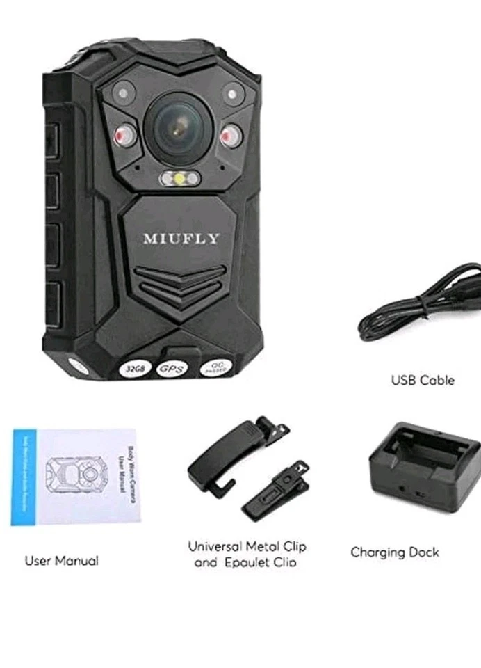 MIUFLY 1296p HD 32GB Waterproof Police Body Hidden Cameras - Image 3 of 3