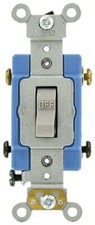 Leviton 15 Amp, 120/277 Volt, Toggle Double-Pole AC Quiet Switch, Extra Heavy Du