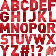 Panelee 140 Pieces 20 Sheets Large Letter Stickers 4 Inch Big Font Red 