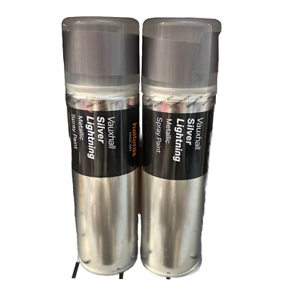 #ad #ad VAUXHALL SILVER LIGHTNING METALLIC SPRAY PAINT 300ML HALFORDS CANS x2 GBP 17.99