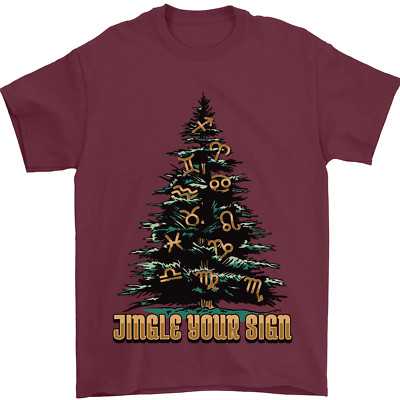 Jingle Your Star Sign Funny Christmas Xmas Mens T-Shirt 100% Cotton