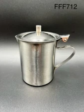 Vollrath Stainless Steel 18-8 Coffee Creamer 10 Oz. Vented Lid 46516