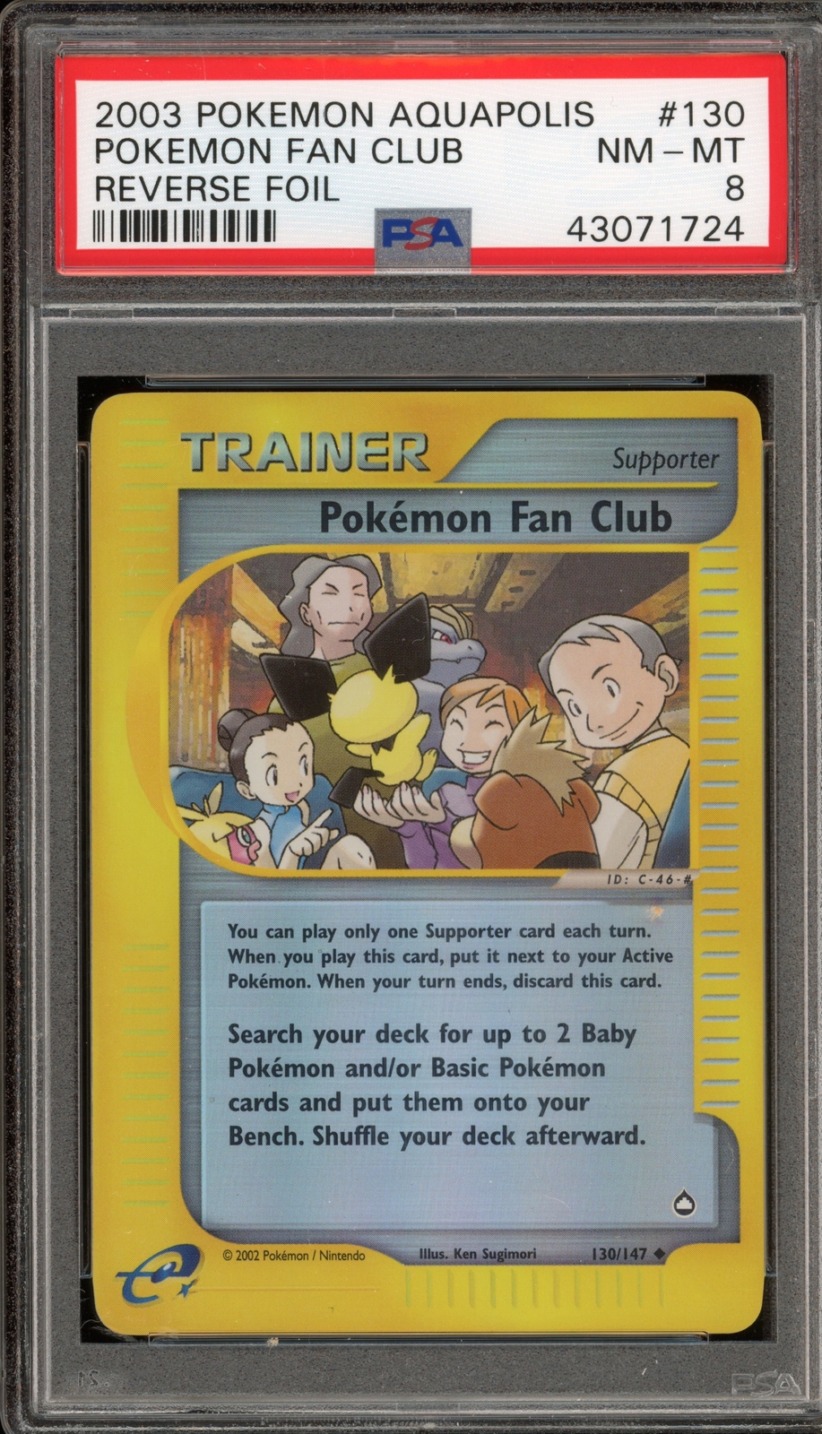 Pokemon Pokemon Fan Club Aquapolis Reverse Holo #130 PSA 8