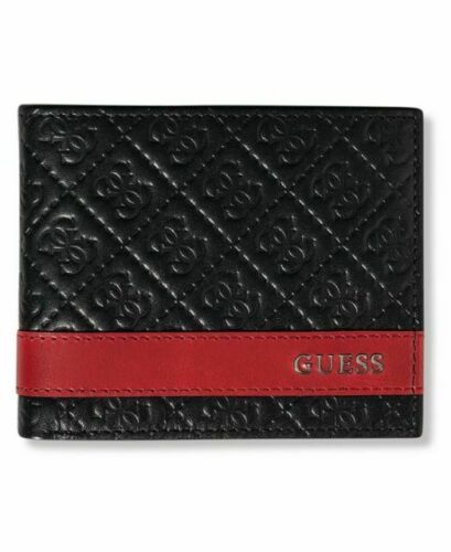 Guess Men's Leather Credit Card RFID Billfold Wallet With Valet 31GU130036