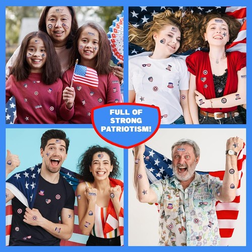Durable Self-Adhesive Patriotic Stickers - Perfect for Scrapbooking & Classrooms - Picture 7 of 9
