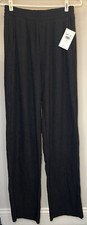 Splendid Women  s Wide Leg Ribbed Sweatpants In Black - Size Medium