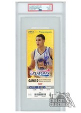 Stephen Curry Autographed 2013 Playoffs Round 1 Game D Ticket PSA 10 PSA/DNA 10