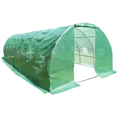 HATTORO Gewächshaus Foliengewächshaus Folientunnel PE-Gewebe 170g/m² 8x3x2m