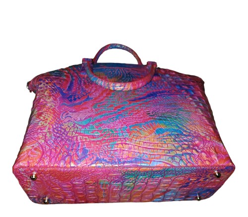 Brahmin große Duxbury Umhängetasche Regenbogen Fisch Melbourne Leder $ 345 Neu mit Etikett - Bild 2 von 4