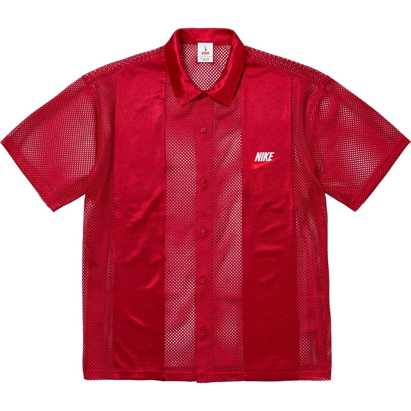 Chemise Supreme Nike Mesh S/S   Rouge   Taille Moyenne   SS24 Neuf Authentique