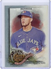 2022 Allen & Ginter Jose Berrios Hot Box Silver Portrait Rainbow Foil Blue Jays