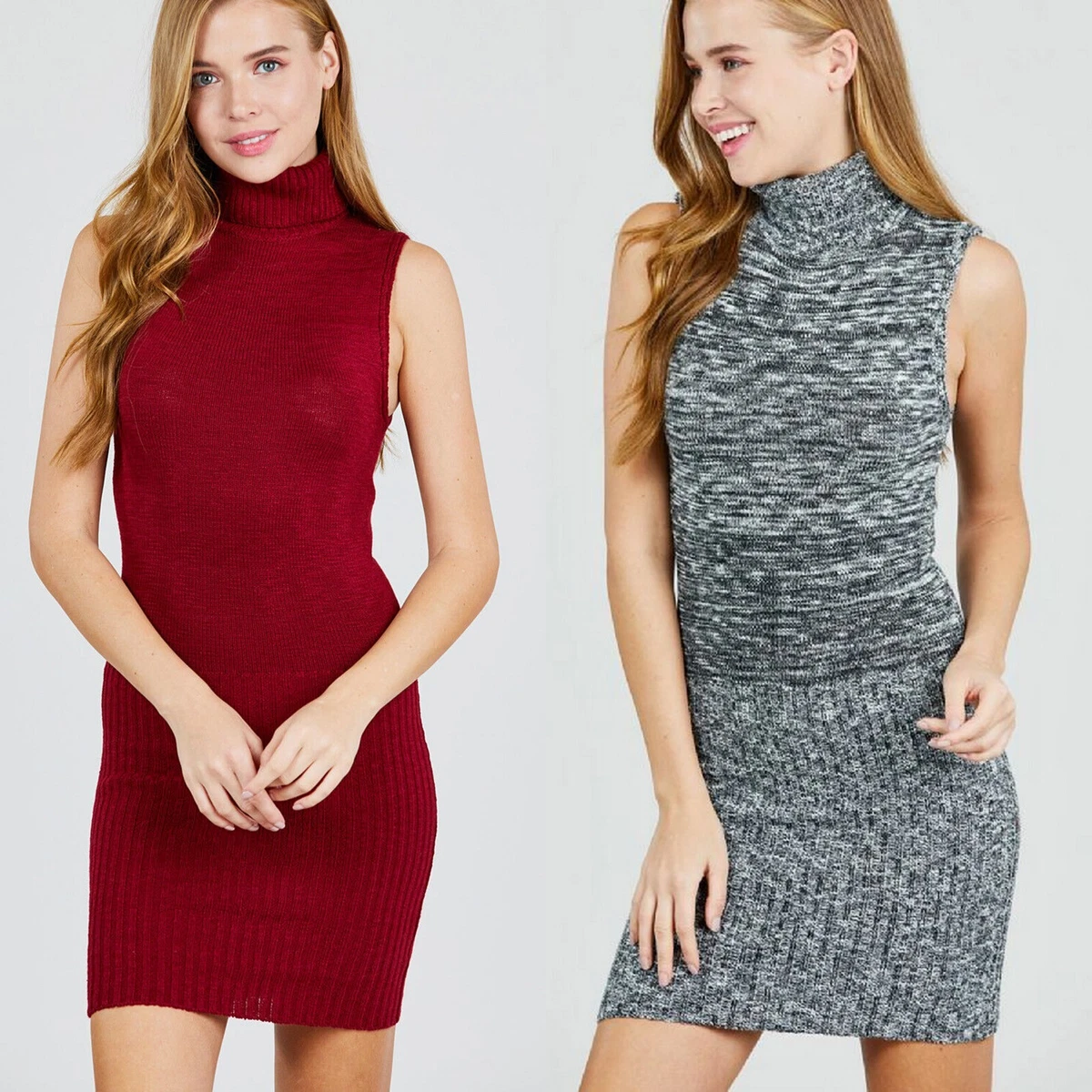 sleeveless sweater dress