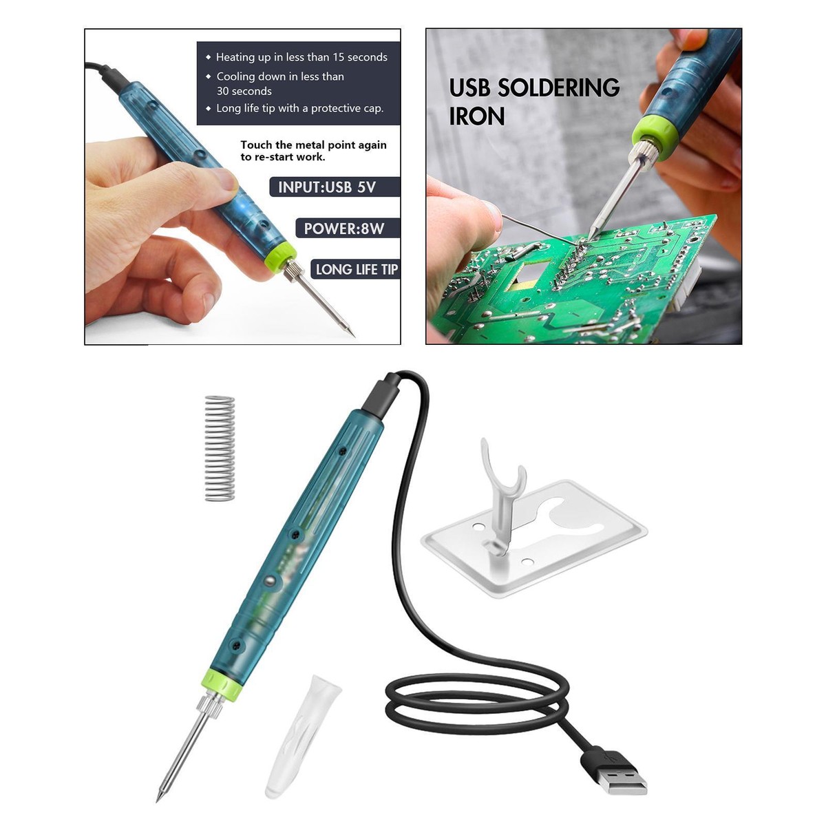 Iron with Protective Cover Welding Repair Tool for Jewelry Repair