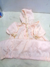 Vintage very SILKY baby layette gown peachy pink 1960 1966  OLD night clothes