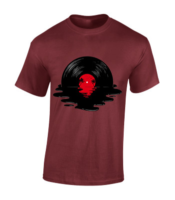 Melted Vinyl Record Music Dj Rave Acid House Dance 80 Unisex T-Shirt