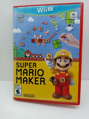 Super Mario Maker (Nintendo Wii U, 2015) Game w/ Case