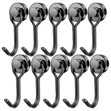 30 LBS Magnetic Hooks Heavy Duty Magnetic Swivel Hook Cruise Black Strong10 Pack