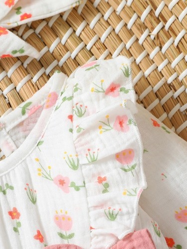 Baby Girls Clothes Headband Outfit Set Romper Kids Newborn Jumpsuit - Picture 9 of 18