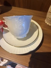 Lomonosov Imperial Porcelain Tea Cup and Saucer Plate Bone China WIND LFZ Russia