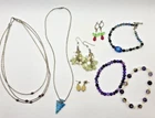 Vintage Estate Costume Jewelry Lot, Necklaces, Earrings, Bracelets, Beads