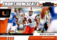 2021 Panini Contenders Draft Picks Front Row Seats Red #37 Brevin Jordan MIAMI 