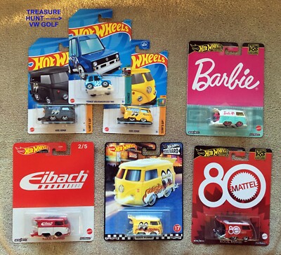 Hot Wheels Premium KOOL KOMBI 80th Barbie Eibach Moon Eyes & T Hunt VW Golf