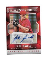 2014 Donruss Elite #30 Jake Jewell Autograph / Signed Card Anaheim Angels (B101)