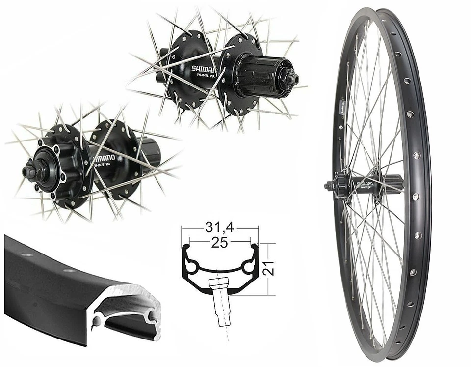 28“ 29" Hinterrad 8,-9,-10 fach Disc Shimano M525 Andra 40 verstärkt bis 180 kg