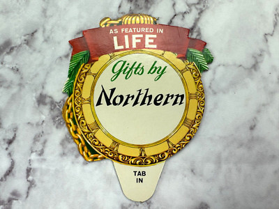 Vintage NORTHERN Advertising Small Cardboard Store Display Pocket Watch Shaped