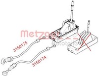 Metzger 3150175 Seilzug, Schaltgetriebe FüR Mini