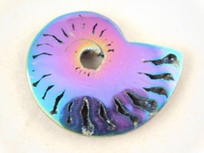 Polished Purple Blue and GOLD TITANIUM Pyrite Ammonite Fossil Russia 15.0