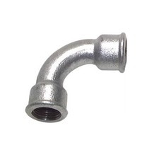 Temperguss Fitting Bogen 90° mit Innengewinde bis 25 bar, versch. Größen
