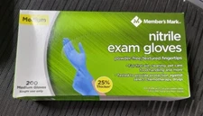 Member's Mark Medium MD Nitrile Exam Gloves 200 Count Powder Free Fresh Stock