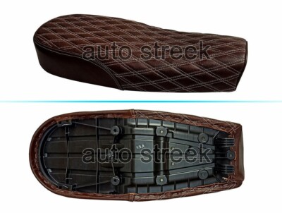 Fit For Royal Enfield GT & Interceptor 650 D1 Leder Doppelsitz, Cherry Brown