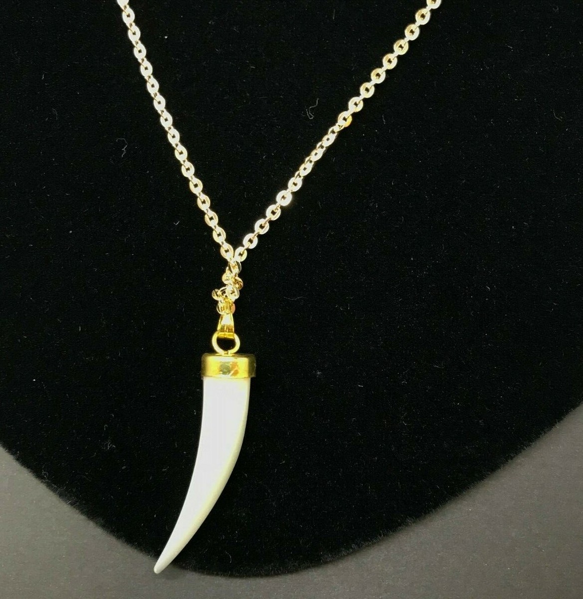 ネックレス・ペンダント MORELLATO 3403 CIONDOLO 1POINT GOLD NATURAL HORN NECKRACE Trendy Shiny White Horn Pendant with 16