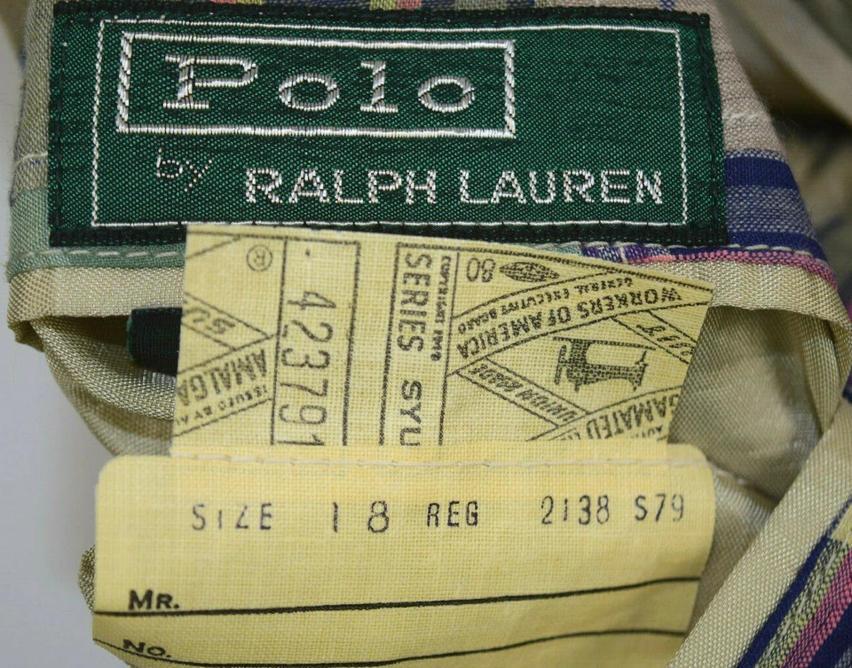 Abrigo Blazer Deportivo Polo Ralph Lauren De Colección Juvenil XL o XS/S 70s Madras Patchwork Foto 4 de 4