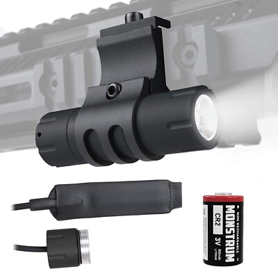 Cree LED 100 Lumens Ultra-Compact Flashlight 90 Deg Offset Rail Picatinny Mount