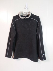 Mens-XXL-Kuhl-Pullover-Jacket-Sweater-Quarter-Zip-Fleece-Gray-ALFPACA