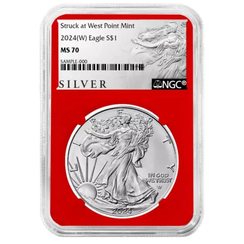 2024 (W) $1 American Silver Eagle NGC MS70 ALS Label Red Core