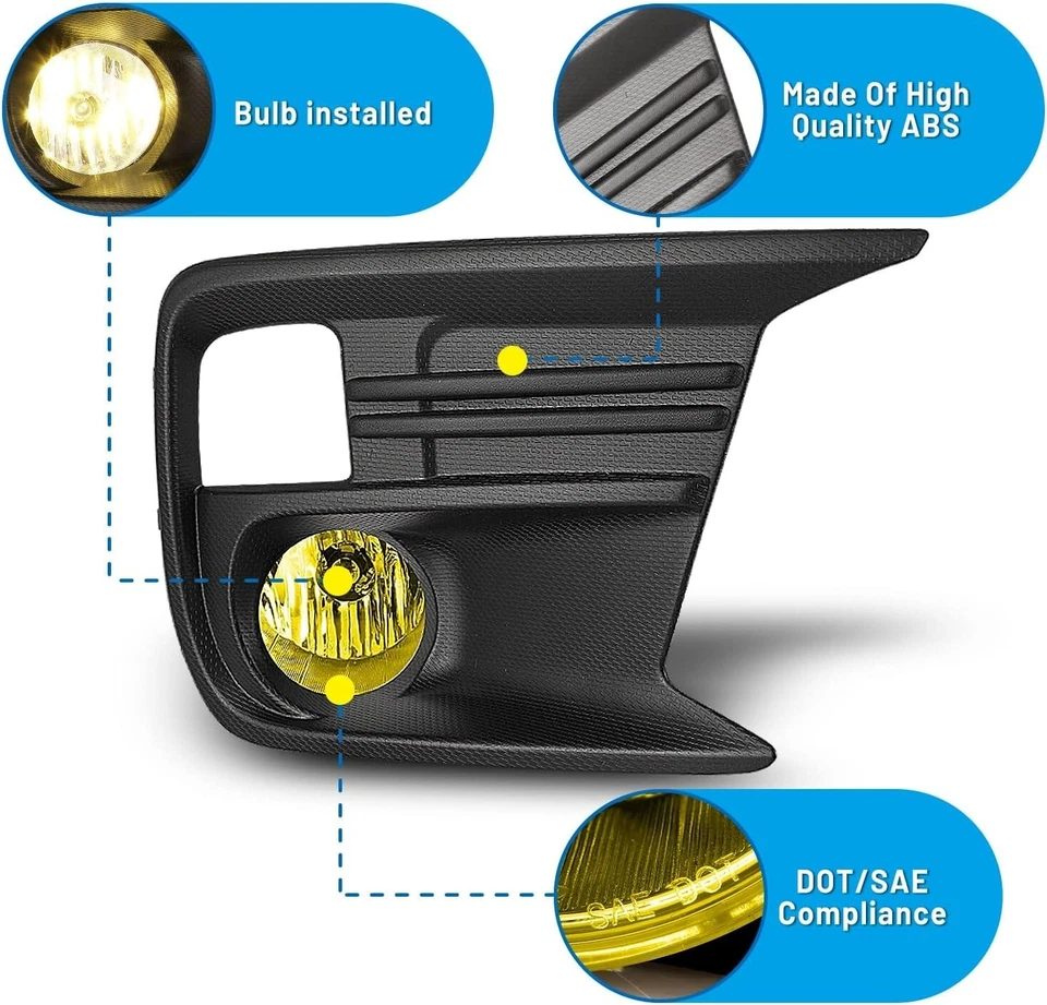 For 2018 2019 2020 Subaru WRX STI Fog Lights Driving Bumper Lamp w/Wiring+Switch — 第 2/4 张图片