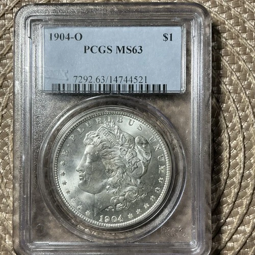 1904 Morgan Silver Dollar $1 PCGS MS63 New Orleans Business Strike 0.9 Fineness